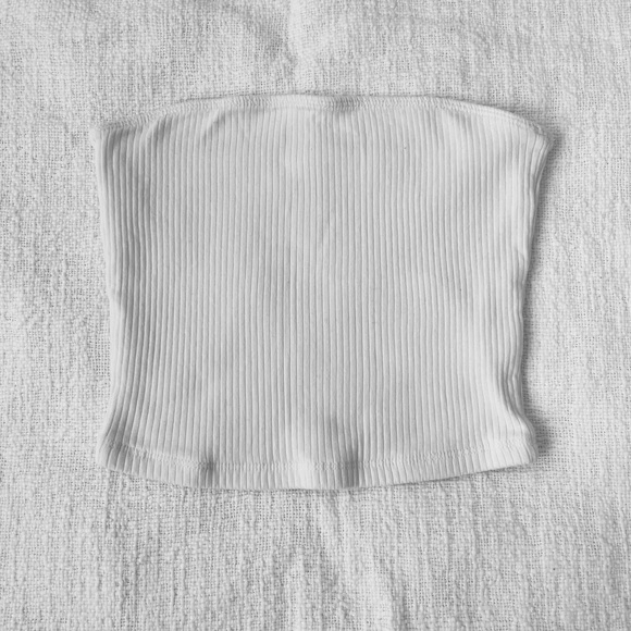 Hollister white ribbed tube top - Picture 1 of 3